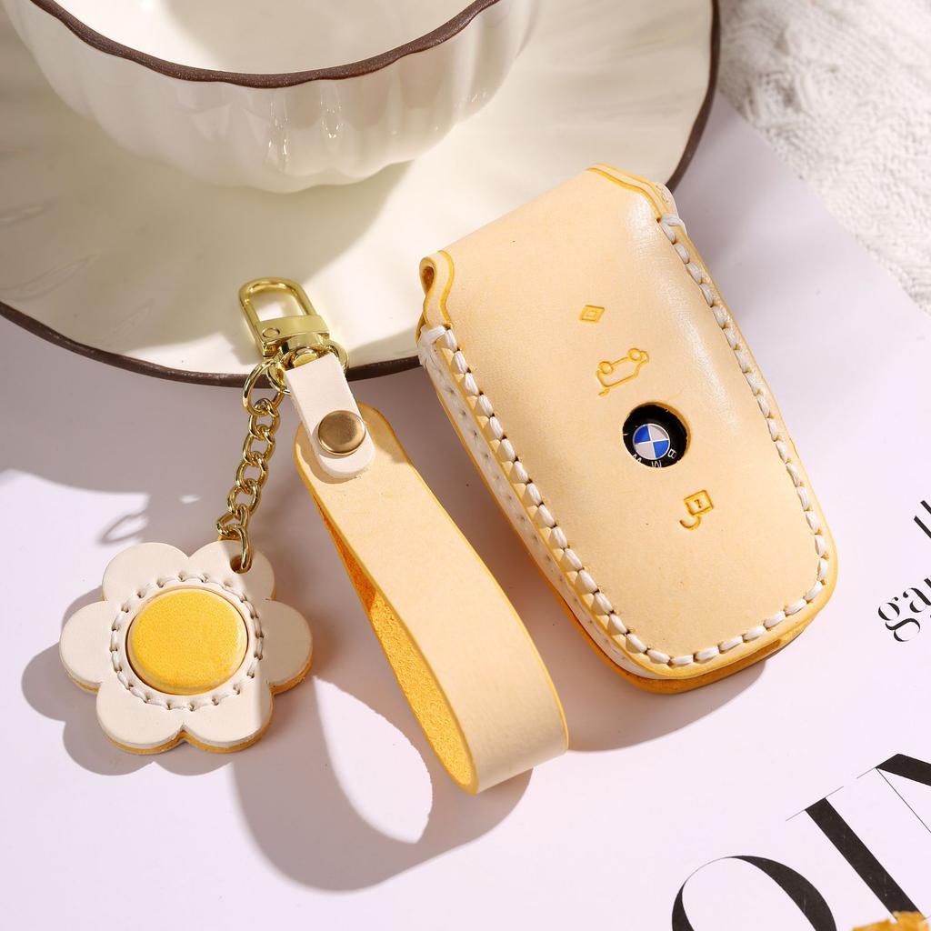 Applicable to BMW key cover 5 series 530 square 320li old 7 series x1 car x3x4 bag 118i protective case buckle