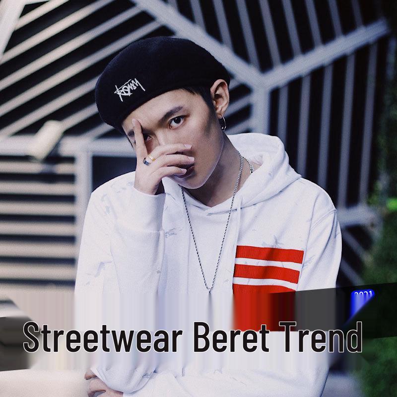 Men's & Women's Summer Beret Hat - Duckbill Cap, Painter Style, Large Head Fit, Inspired by Wang Jiaer