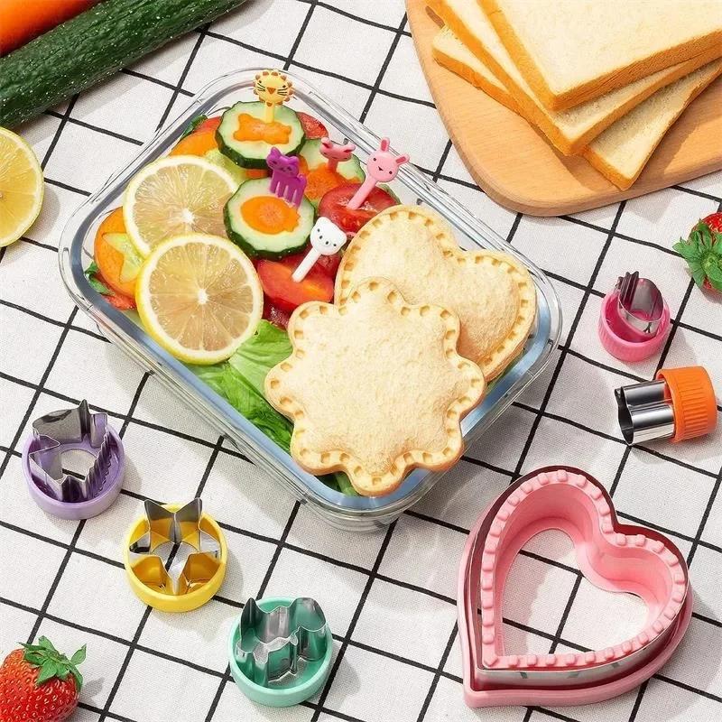 Cross Border New 48 Piece Cartoon Biscuit Mold Toast Sandwich Cutting Mold Fruit Printing Machine Baking Equipment
