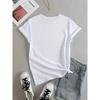 Women's Plus Size Y2K Style Basketball Heart Print T-Shirt – Comfy Loose Fit Casual CottonTee for Work, Home, or Outings