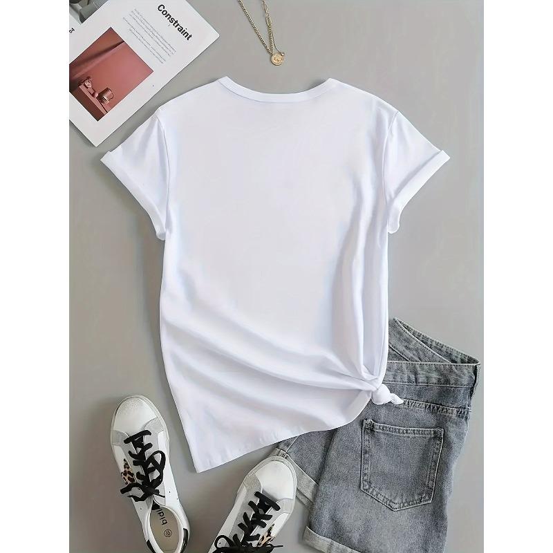 Women's Plus Size Y2K Style Basketball Heart Print T-Shirt – Comfy Loose Fit Casual CottonTee for Work, Home, or Outings