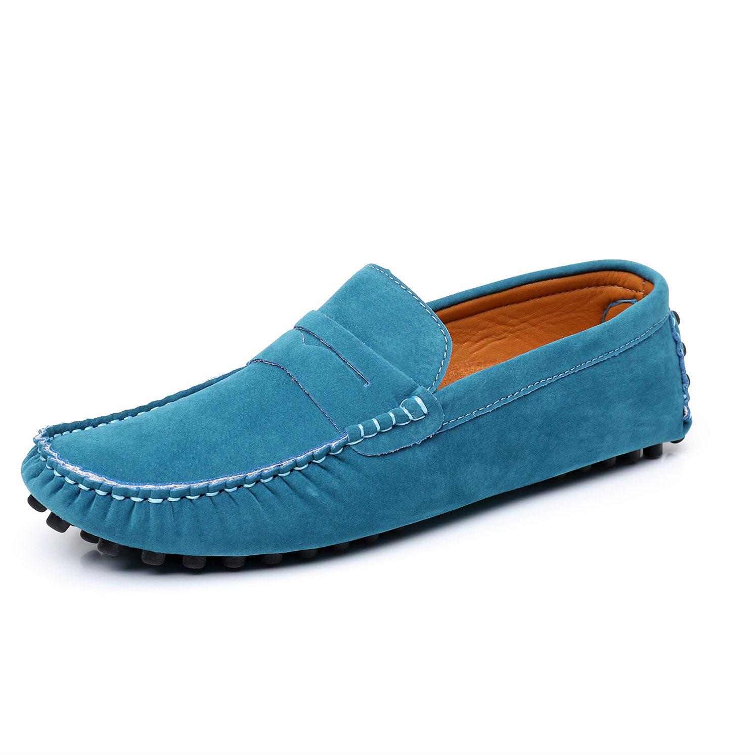 

Men’s Moccasins Women Driving Shoes Comfort Flats Casual Slip on Plus Size Suede Shoes for Couple EU: 37