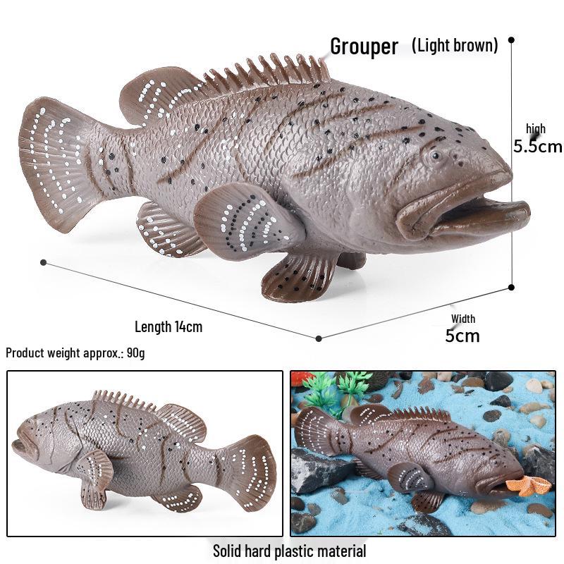 Ocean Wildlife Simulation Toy Set: Sea Turtle, Shark, Whale, Sea Lion, Tiger Shark, Manta Ray, Seal, Grouper.