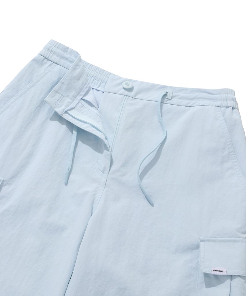 COVERNAT WOMAN Parachute Cargo Pants Light Blue