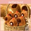 Soft Capybara Plush Doll Keychain Bag Accessory Waving Tail Guinea Pig