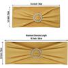 LMETJMA 10 Pcs Spandex Chair Sashes Premium Stretch Bows With Buckle Slider Universal Elastic Bands for Wedding Party Banquet