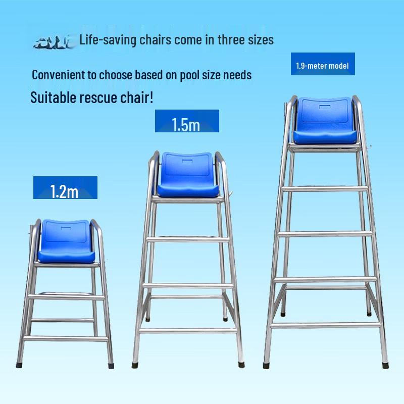 1.2m 304 Stainless Steel Swimming Pool Life Guard Chair