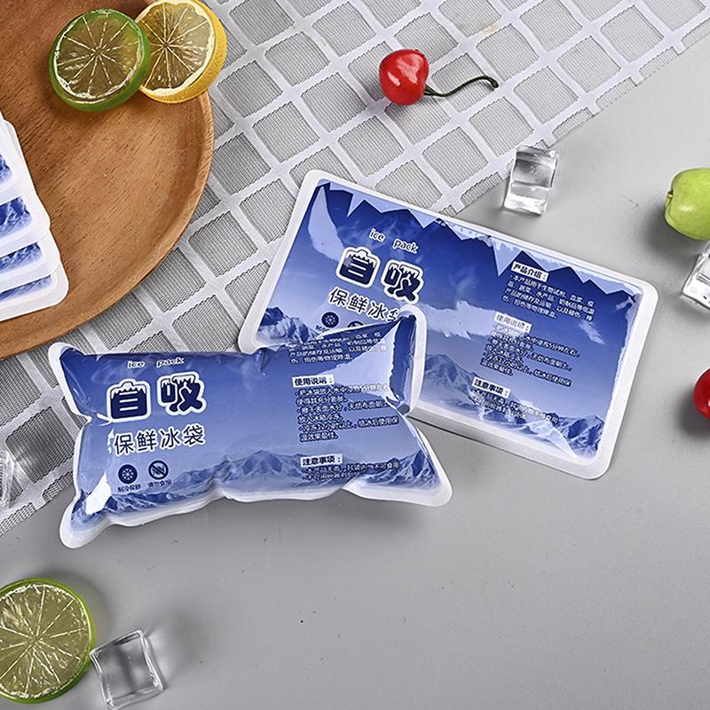 1Pcs Reusable Ice Pack Bag Self-Priming Icing Cooler Bag Pain Cold Compress Drinks Refrigerate Picnic Food Keep Fresh Ice Packs