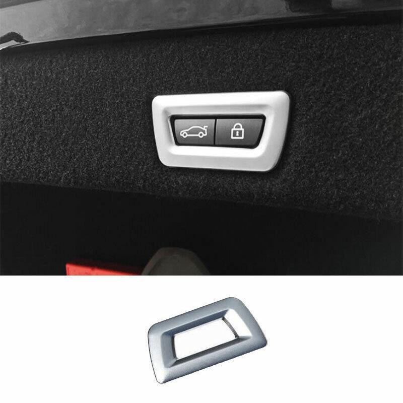 Silver ABS Tailgate Rear Door Button Cover Trim For BMW 5 Series G30 2018-