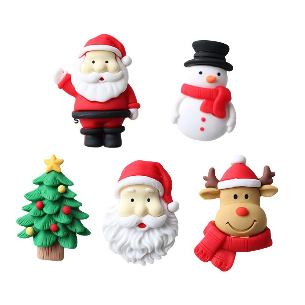 Car Air Outlet Fragrant Clips 3D Christmas Santa Claus Elk Bell Resin Aromatherapy Clip Auto Interior Decoration Accessories