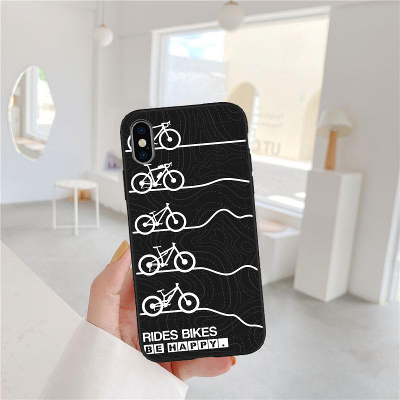 LO28 Cycling Bicycle Soft Shell Phone Case for iPhone SE X XS XR 11 16E 17 Pro Max Air 8 7 6 6s Plus