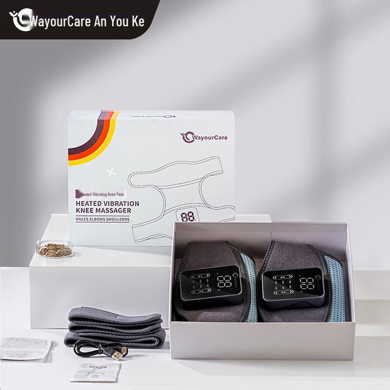 WayourCare Upgraded Electric Heated Knee Massager Pair