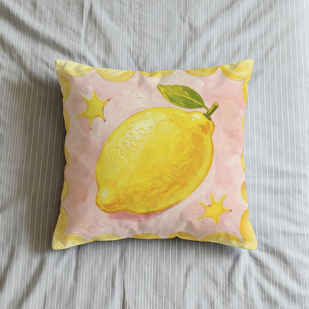 Handpainted Watercolor Fruit Cubes Cushion Cover Square Decorative Throw Pillow Case Sofa Bed Living Room Anniversary Gifts