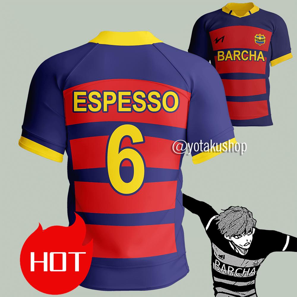 Blue Lock FC Barcha Bunny Iglesias 19 Lavinho 87 Anime Cosplay Herr V-ringad Tröja Kortärmad T-shirt Toppar Mode Anpassad T-shirt