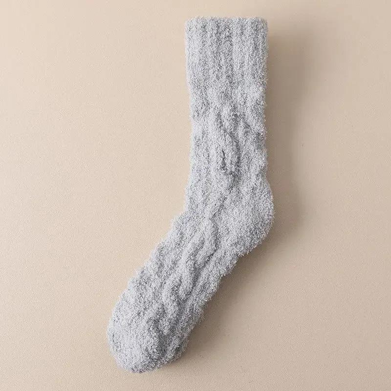 Coral Fleece Thick Sock Winter Unisex Plush Anti Slip Thicken Thermal Warm Socks Women Men Floor Home Sleep Fluffy Soft Hosiery