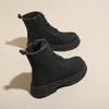 Lace-up Round Toe Ankle Boots for Women Spring Autumn Platform Woman Short Shoes Comfortable and Elegant Chic New In Y2k Booties
