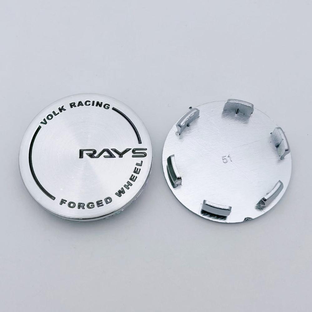 4pcs 51mm 46mm Rays Logo Emblem Car Wheel Center Caps Wheel Hub Centre Dust Cover Rim Hubcap Replace Car Styling Accessories