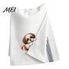 Dog Embroidered Towels Cute Puppy Tea Towel, Corgi Dachshund Kitchen Dish Absorbent Accessories for Owners Quick Dry Hand Towel Lovers Bathroom