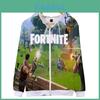 Fortnite Hoodie 3D-Druck Reißverschluss Sweatshirts Battle Royale Kostüm Cosplay