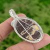 Daughters Day Deal Coconut Jasper Stone Wire Wrapping Pendant Jewelry 925 Silver
