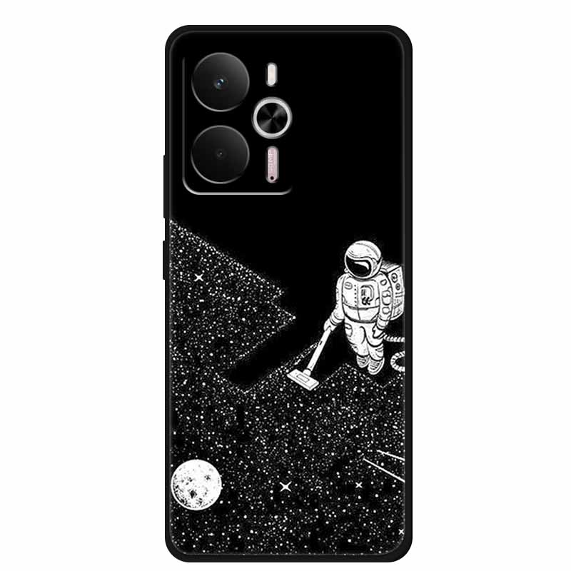For Realme 14 5G Case Realme14 Coque 6.67" Black Silicone Soft TPU Phone Case For Realme 14 2025 Back Cover Case Shell Funda Cat