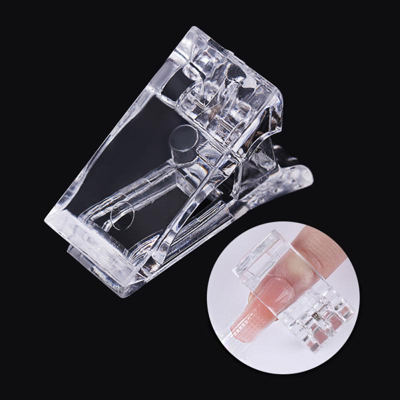 Nail Tips Clip Transparent Finger Poly Quick Building Gel Extension Nails Art Manicure Tool