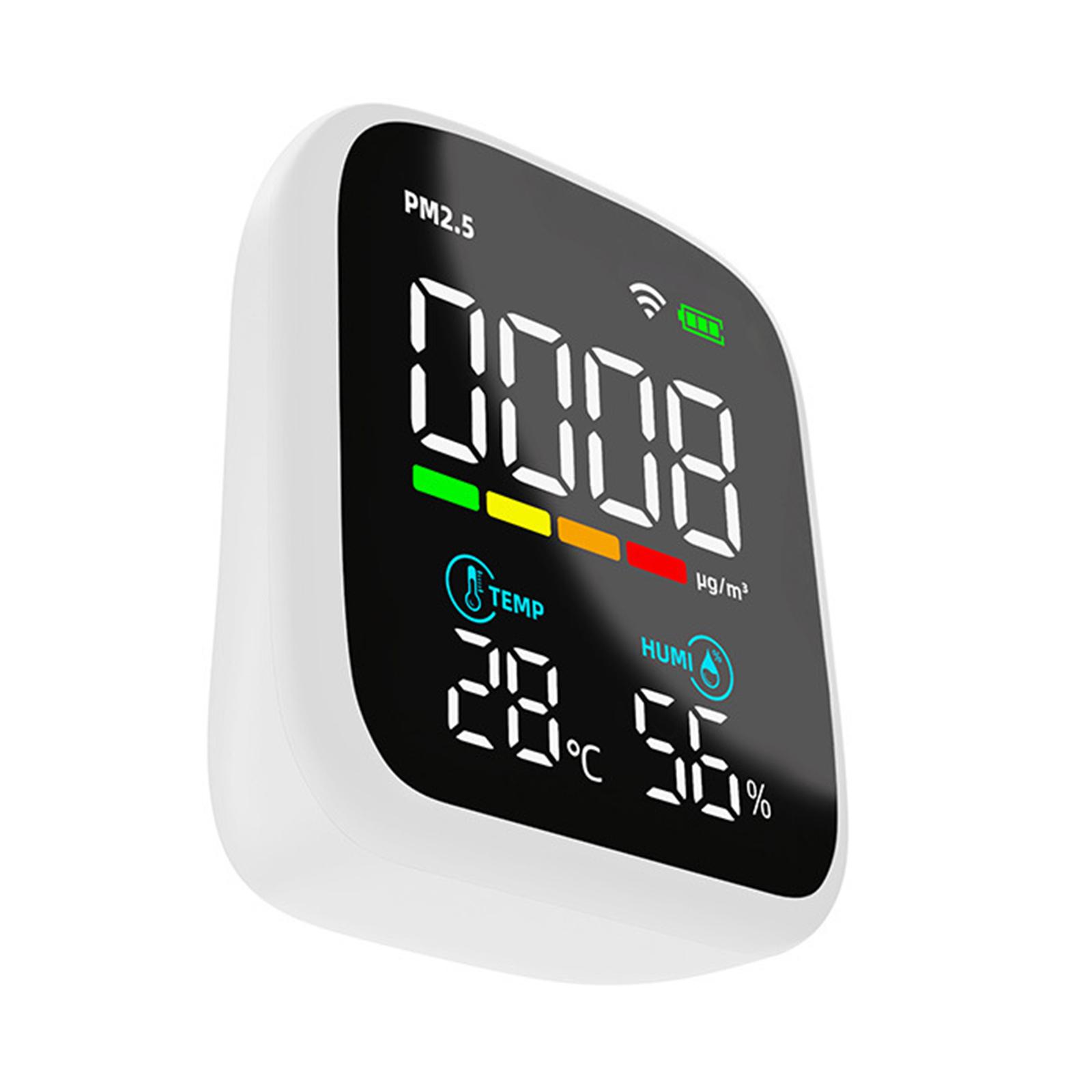 

Портативный монитор качества воздуха, датчик температуры и влажности, тестер PM2.5, встроенный литиевый аккумулятор для офиса и дома