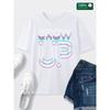 European sizes GROW UP 3D Letter Print T-Shirt – Women’s Casual Crew Neck Tee, Comfortable & Versatile for Home, Leisure, Fashion, Commuting