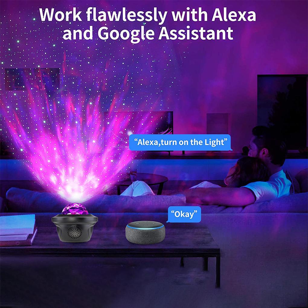 USB LED Star Projector Night Light Decoration Portable Remote Control Lamp Bedroom Decorative for Household Holiday Party