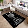 1Pc Musical elements Printed circular carpet, home door mat, outdoor travel protection carpet A5