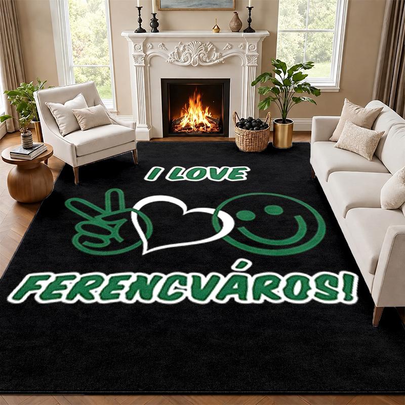 Ferencvarosi TC Carpet Door Mat for Living Room or Bedroom Protective Mat Under Chair Office Decoration Christmas Gift Birthday Present