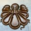 Kreative Holz-Oktopus-Schale Einzigartige Oktopus-Speiseplatte Trennplatte Outdoor-Feierparty Speiseplatte Küchenzubehör Neu