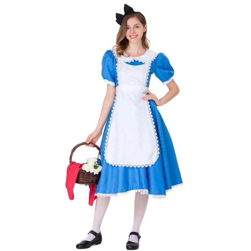 European and American Ladies Dresses Halloween cos Costumes Alice Maid Costumes Stage Performance Costumes Women's Costumes