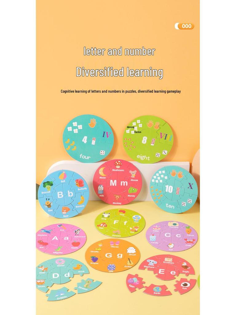CPCE Kids' Double-Sided Animal Alphabet Puzzle & Parent-Child Interactive Board Game