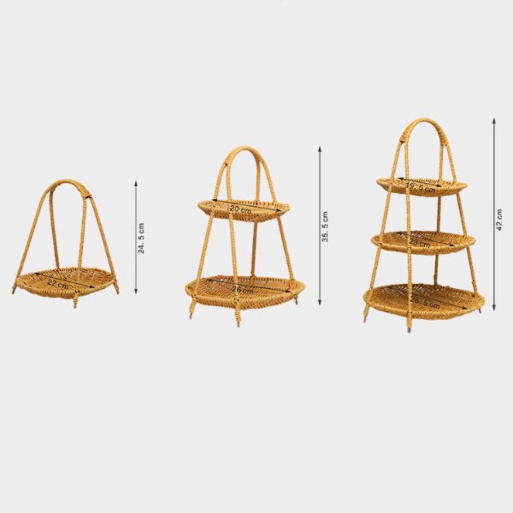 Nieuwe Multifunctionele Handgeweven Broodmand Ademend 5 Stijlen Diversen Organizer Fruitmand Opbergmand