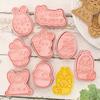8Pcs/Set Easter Biscuits Stencils Anti-rust Minimalist Biscuits Template For Home Cooking Tool
