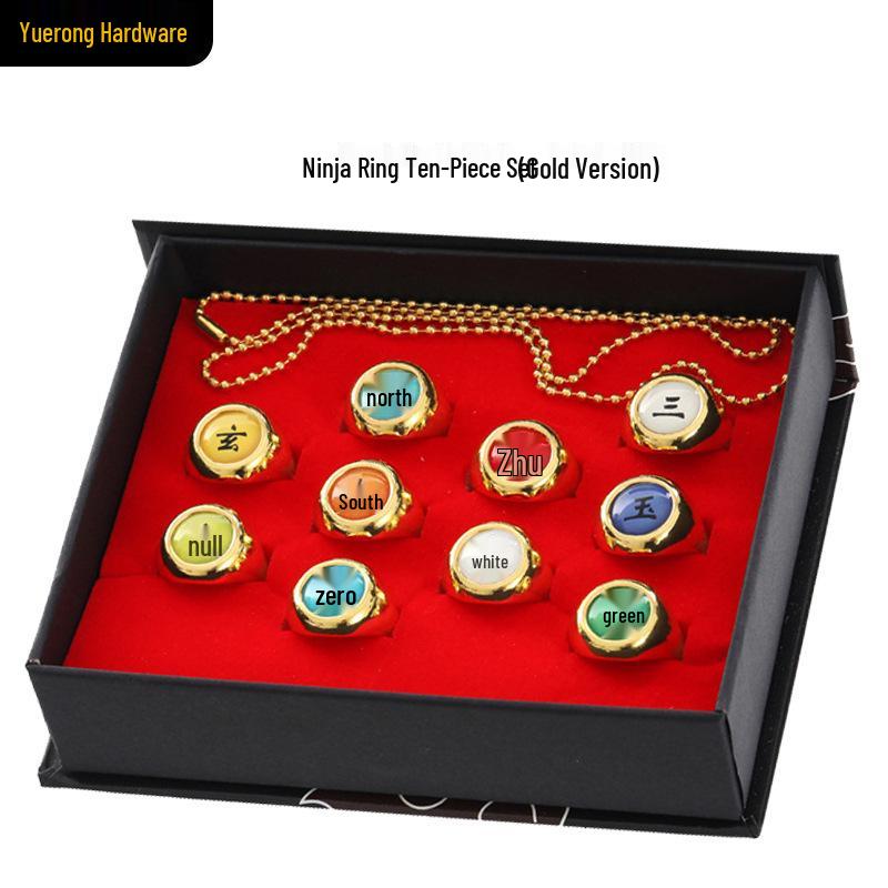 Sada prstenů Akatsuki Ninja: Itachi, Pain, Šest cest a Orochimaru Anime doplňky