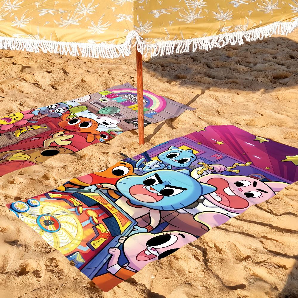 Cartone animato The Amazing W-World of G-Gumball Asciugamano Morbido Piscina Regalo Per Viaggio Palestra Doccia Campeggio Asciugatura Rapida Sportivo Grandi Asciugamani da Spiaggia