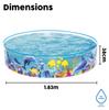 Bestway Odyssey Fill 'n Fun Kids Pool, Ages 2+, 1.83m Diameter X 38cm Height, 55030