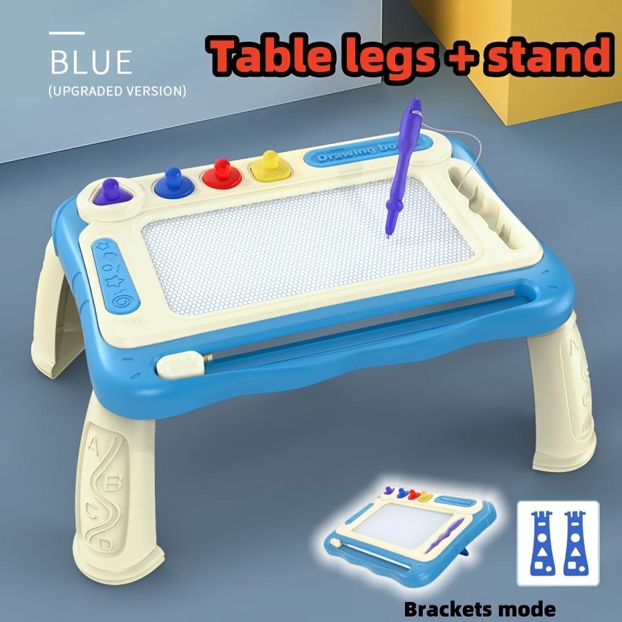 Table à dessin pour enfants, Jouets d'apprentissage pour la petite enfance, Cadeaux parfaits pour les garçons et les filles(4 Tampons+1 Pinceau+4 Supports)