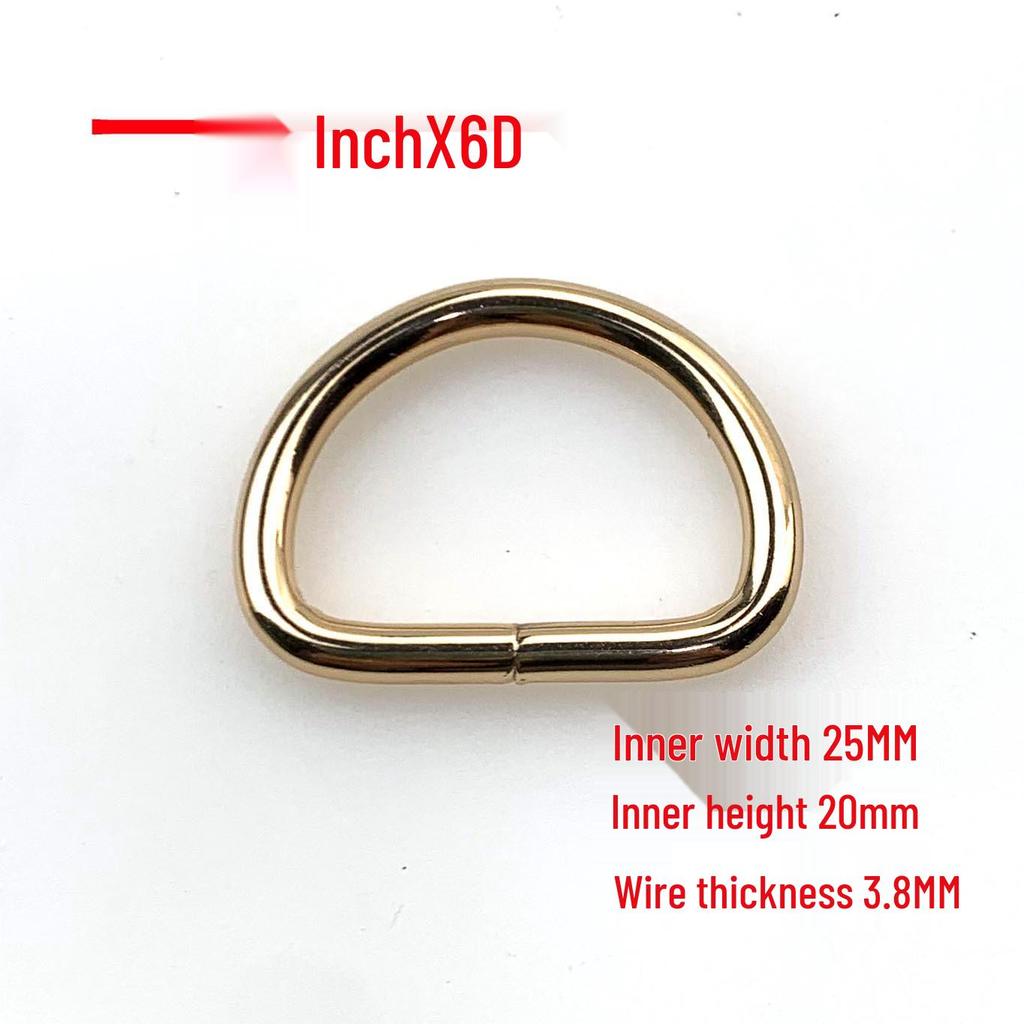 3.8mm Thick D-Ring Buckle Hardware for Bag Straps and Side Hooks