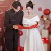 One-word Shoulder Dress, Small Evening Dress, First Love, Small White Dress, French Socialite Registration, Small People Can Usually Wear