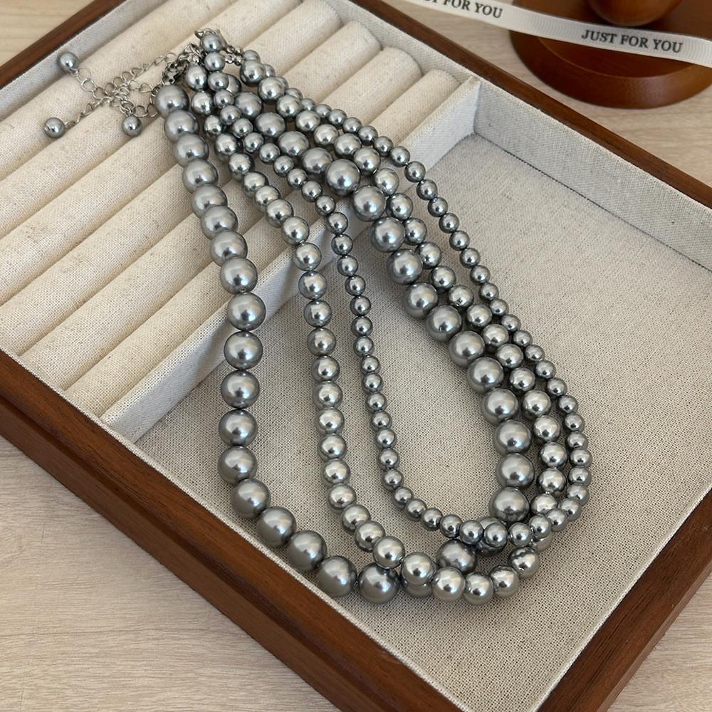 Natural Beibei Pearl Necklace Handmade Geometric Design For Women Gift