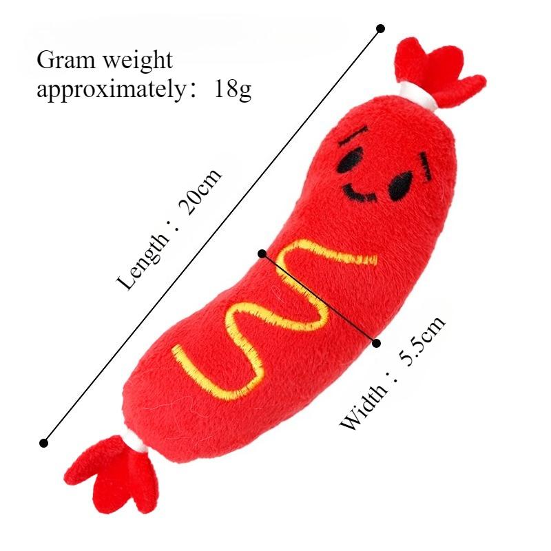 1pc Dog Plush Toy Interactive Simulation Sound Bell Puppy Toy Funny Cute Bite-resistance Squeak Pet Dog Teeth Cleaning Chew Toys