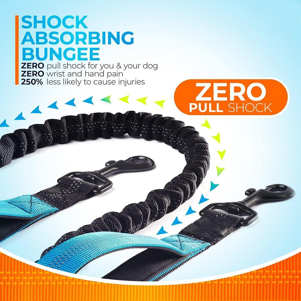 Hands Free Dog Traction Rope Dual Handle Pet Leads Multifunction Dog Leash Puppy