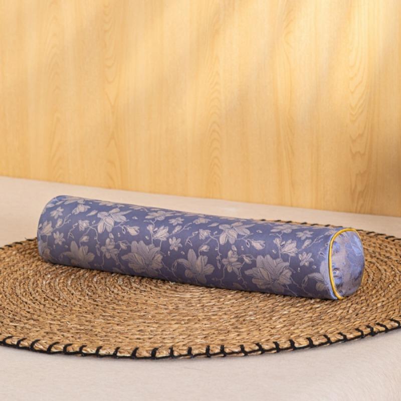 

Buckwheat silk satin cylindrical candy pillow cervical spine protection adult buckwheat pillow hard pillow core 50x12cm 1pcs фіолетовий