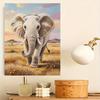 5D Round Pearl Painting Kit Majestic Elephant Pattern DIY Handmade Rhinestone Art Home Interior Decor Gift