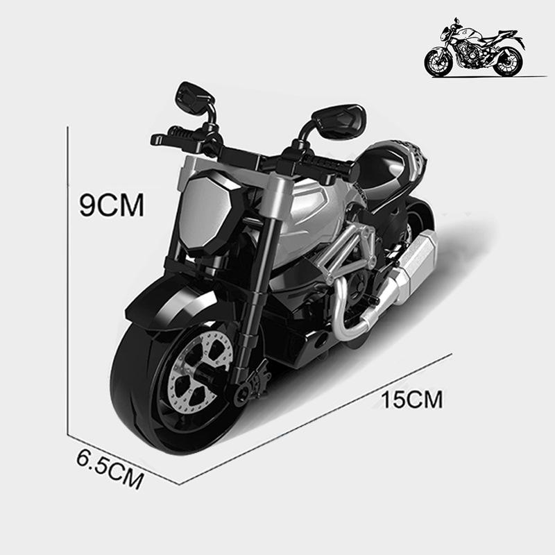 Çocuklar Ataletli Motosiklet Oyuncakları Erkekler Pedallı Vintage Geri Çekmeli Mini Motosiklet Modeli Sürtünme Güçlü Simülasyon Araba Oyuncakları Çocuklar İçin