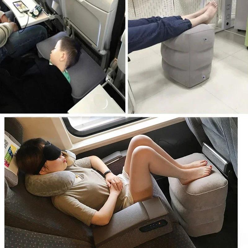 Flight Sleeping Footrest Rest Pillow On Airplane Car Bus Adjustable Kids Inflatable Travel Sleep Resting Pillows WJ529