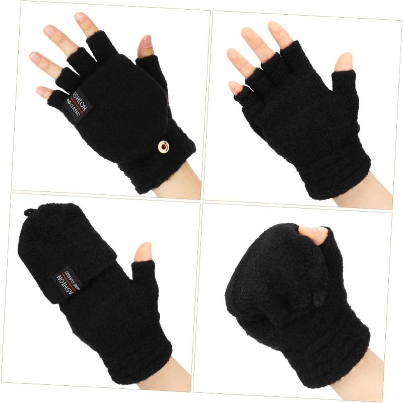 Multi Use Heated Gloves USB Double Sided Warming Half Full Finger Convertible for Outdoor Adventures Office Work School Studying